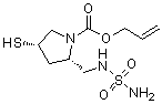 (2S,4S)-2-[[(Aminosulfonyl)amino]methyl]-4-mercapto-1-pyrrolidinecarboxylic acid 2-propenyl ester molecular structure (CAS 148017-49-6)