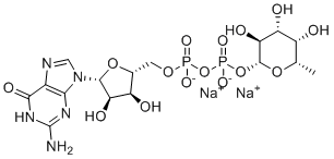 鸟苷5'-二磷酰-beta-L-岩藻糖钠盐分子结构 (CAS 148296-47-3)