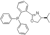结构式 CAS# 148461-14-7, (4S)-2-(2-(二苯基膦基)苯基)-4-异丙基-4,5-二氢恶唑