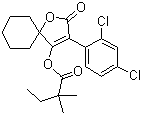 结构式 CAS# 148477-71-8, 螺螨酯; 季酮螨酯; 3-(2,4-二氯苯基)-2-氧代-1-氧杂螺[4,5]-癸-3-烯-4-基-2,2-二甲基丁酸酯