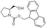 结构式 CAS# 148625-77-8, (S)-2-(羟基甲基)-1-吡咯烷羧酸芴甲基酯
