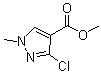 结构式 CAS# 148934-66-1, 3-氯-1-甲基吡唑-4-羧酸甲酯