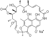 利福霉素钠分子结构 (CAS 14897-39-3)