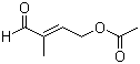 3-甲酰基丁-2-烯基乙酸酯分子结构 (CAS 14918-80-0)