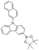3-(4,4,5,5-Tetramethyl-1,3,2-dioxaborolan-2-yl)-9-(2-naphthalenyl)carbazole molecular structure (CAS 1493715-28-8)