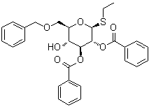 Ethyl 6-O-(phenylmethyl)-1-thio-beta-D-glucopyranoside 2,3-dibenzoate molecular structure (CAS 149521-64-2)