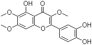 结构式 CAS# 14965-20-9, 猫眼草酚 D; 5,3',4'-三羟基-3,6,7-三甲氧基黄酮