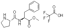 N-L-脯氨酰-L-苯丙氨酸甲酯单(三氟乙酸)盐分子结构 (CAS 149673-08-5)