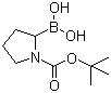 结构式 CAS# 149682-75-7, N-叔丁氧羰基吡咯烷-2-硼酸
