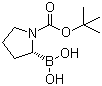 structure of CAS# 149716-78-9, (R)-N-Boc-pyrrolidin-2-ylboronic acid