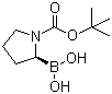 结构式 CAS# 149716-79-0, (S)-N-叔丁氧羰基吡咯烷-2-硼酸