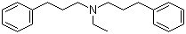 structure of CAS# 150-59-4, Alverine;N-Ethyl-N-(3-phenylpropyl)benzenepropanamine