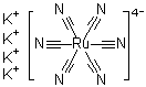 Tetrapotassium hexacyanoruthenate molecular structure (CAS 15002-31-0)