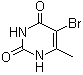 structure of CAS# 15018-56-1, 5-Bromo-6-methyluracil;NSC 53064