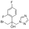 structure of CAS# 150194-52-8, 1-Bromo-2-(2,4-difluorophenyl)-3-(1H-1,2,4-triazol-1-yl)propan-2-ol