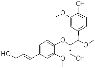 (betaR,gammaR)-rel-4-Hydroxy-beta-[4-[(1E)-3-hydroxy-1-propen-1-yl]-2-methoxyphenoxy]-gamma,3-dimethoxybenzenepropanol molecular structure (CAS 150333-85-0)