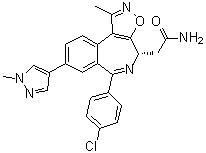 (4S)-6-(4-Chlorophenyl)-1-methyl-8-(1-methyl-1H-pyrazol-4-yl)-4H-isoxazolo[5,4-d][2]benzazepine-4-acetamide molecular structure (CAS 1505453-59-7)