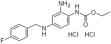 Retigabine dihydrochloride molecular structure (CAS 150812-13-8)