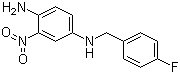 结构式 CAS# 150812-21-8, 2-氨基-5-[(4-氟苄基)氨基]-1-硝基苯