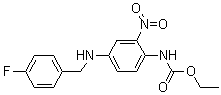 2-Ethoxycarbonylamino-5-(4-fluorobenzylamino)nitrobenzene molecular structure (CAS 150812-23-0)