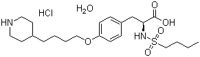 Tirofiban hydrochloride monohydrate molecular structure (CAS 150915-40-5)