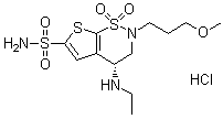 Brinzolamide hydrochloride molecular structure (CAS 150937-43-2)