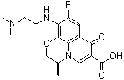(S)-9-Fluoro-2,3-dihydro-3-methyl-10-[[2-(methylamino)ethyl]amino]-7-oxo-7H-pyrido[1,2,3-de]-1,4-benzoxazine-6-carboxylic acid molecular structure (CAS 151250-76-9)