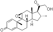 (9b,11b,16a)-9,11-Epoxy-21-hydroxy-16-methylpregna-1,4-diene-3,20-dione molecular structure (CAS 151265-33-7)