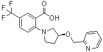 2-[(3S)-3-(2-Pyridinylmethoxy)-1-pyrrolidinyl]-5-(trifluoromethyl)benzoic acid molecular structure (CAS 1515856-92-4)