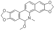structure of CAS# 151890-26-5, 5,6-Dihydro-6-methoxy-5-methyl-1,3-benzodioxolo[5,6-c][1,3]dioxolo[4,5-j]phenanthridine