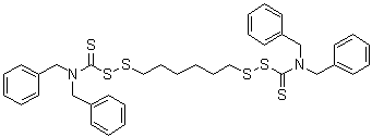 1,6-Bis(N,N-dibenzylthiocarbamoyldithio)hexane molecular structure (CAS 151900-44-6)