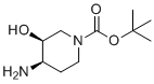cis-4-Amino-1-boc-3-hydroxypiperidine molecular structure (CAS 1523530-36-0)
