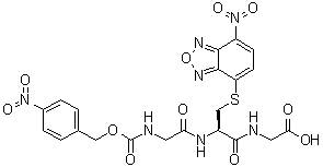 N-[S-(7-Nitro-2,1,3-benzoxadiazol-4-yl)-N-[N-[[(4-nitrophenyl)methoxy]carbonyl]glycyl]-L-cysteinyl]glycine molecular structure (CAS 152390-46-0)