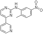 结构式 CAS# 152460-09-8, N-(2-甲基-5-硝基苯基)-4-(3-吡啶基)-2-嘧啶胺