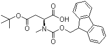 structure of CAS# 152548-66-8, Fmoc-N-methyl-L-aspartic acid 4-tert-butyl ester;N-(9-Fluorenylmethyloxycarbonyl)-N-methyl-L-aspartic acid 4-tert-butyl ester; Fmoc-N-Me-Asp(OtBu)-OH
