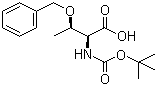 N-叔丁氧羰基-O-苄基-L-苏氨酸分子结构 (CAS 15260-10-3)