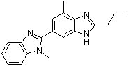 2-n-Propyl-4-methyl-6-(1-methylbenzimidazole-2-yl)benzimidazole molecular structure (CAS 152628-02-9)