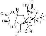 Ginkgolide A molecular structure (CAS 15291-75-5)