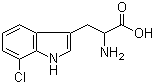 7-氯色氨酸分子结构 (CAS 153-97-9)