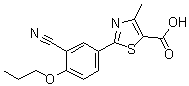 2-(3-Cyano-4-propoxyphenyl)-4-methyl-5-thiazolecarboxylic acid molecular structure (CAS 1530308-87-2)