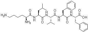 L-Lysyl-L-leucyl-L-valyl-L-phenylalanyl-L-phenylalanine molecular structure (CAS 153247-40-6)