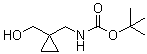 structure of CAS# 153248-46-5, 1-Hydroxymethyl-1-(tert-butoxycarbonylaminomethyl)cyclopropane;N-[[1-(Hydroxymethyl)cyclopropyl]methyl]carbamic acid 1,1-dimethylethyl ester