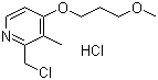 structure of CAS# 153259-31-5, 2-Chloromethyl-3-methyl-4-(3-methoxypropoxy)pyridine hydrochloride;2-(Chloromethyl)-4-(3-methoxypropoxy)-3-methylpyridine hydrochloride