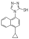 structure of CAS# 1533519-84-4, 4-(4-Cyclopropylnaphthalen-1-yl)-4H-1,2,4-triazole-3-thiol