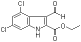 Ethyl 4,6-dichloro-3-formyl-1H-indole-2-carboxylate molecular structure (CAS 153435-96-2)