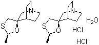 Cevimeline hydrochloride hemihydrate molecular structure (CAS 153504-70-2)