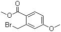 结构式 CAS# 15365-25-0, 2-溴甲基-4-甲氧基苯甲酸甲酯
