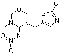 structure of CAS# 153719-23-4, Thiamethoxam;3-(2-Chloro-5-thiazolylmethyl)tetrahydro-5-methyl-N-nitro-4H-1,3,5-oxadiazin-4-imine