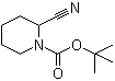 structure of CAS# 153749-89-4, N-Boc-2-Cyanopiperidine;1-tert-Butoxycarbonyl-2-cyanopiperidine