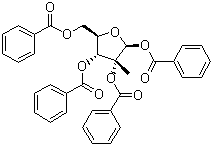 1,2,3,5-Tetra-O-benzoyl-2-C-methyl-beta-D-ribofuranose molecular structure (CAS 15397-15-6)